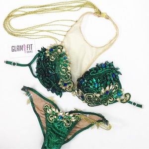 GORGEOUS GlamFit WBFF Bikini in
Emerald Green